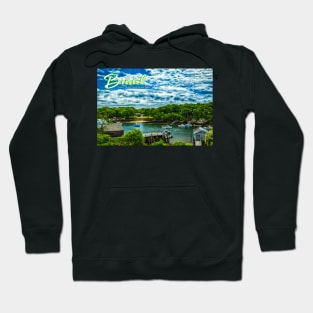 Harbor in Bristol Maine Hoodie